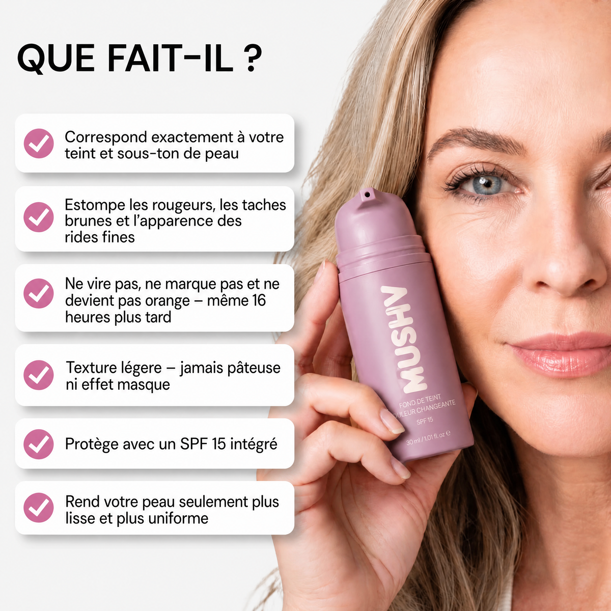 Fond de teint adaptatif anti-âge